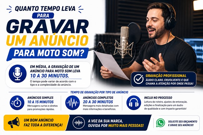 Estúdio de gravação de áudio para propaganda volante e locução profissional