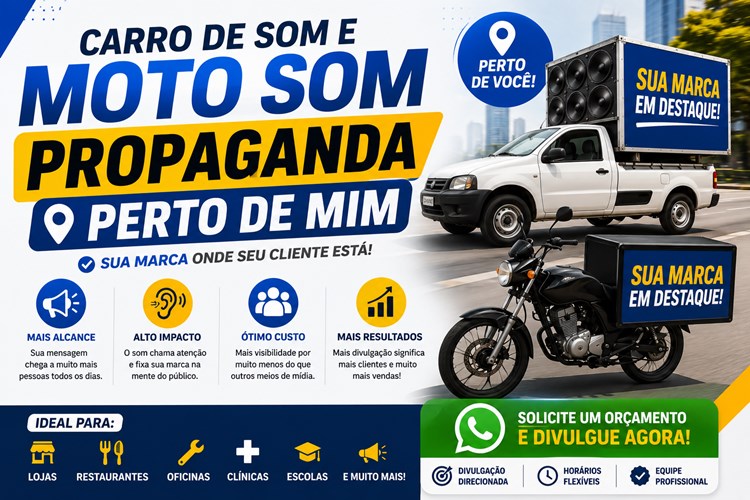 Carro de som propaganda perto de mim